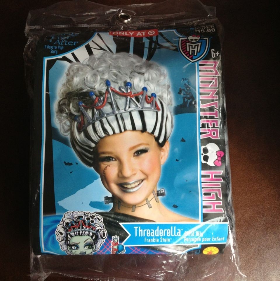 NIP MONSTER HIGH THREADERELLA FRANKIE STEIN WIG HALLOWEEN Dress Up New