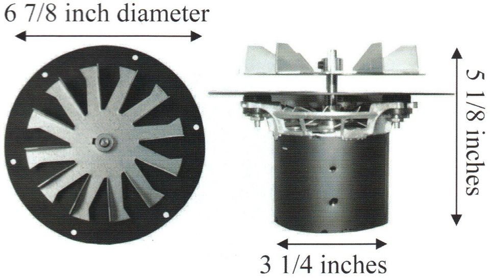 Quadrafire Mt Vernon Pellet Stove Exhaust Combustion Blower SRV7000 