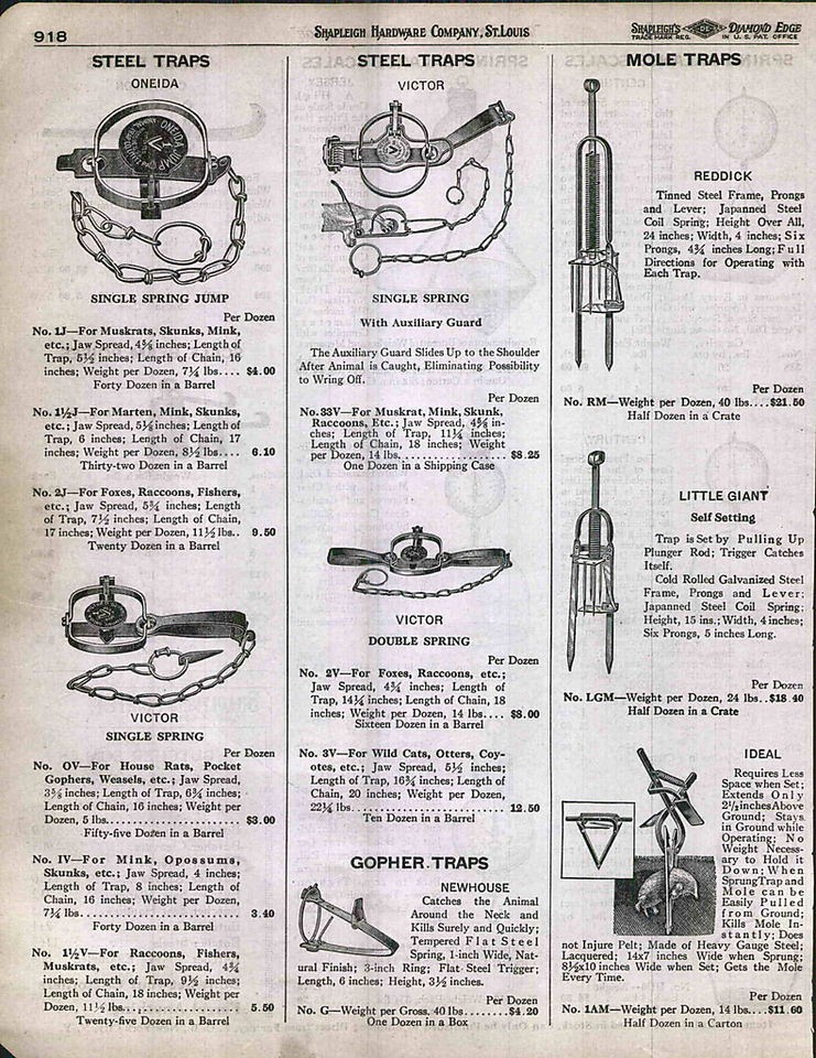 1935 ad Newhouse Gopher Trap Oneida Victor Steel Leg Hold #3V Reddick 