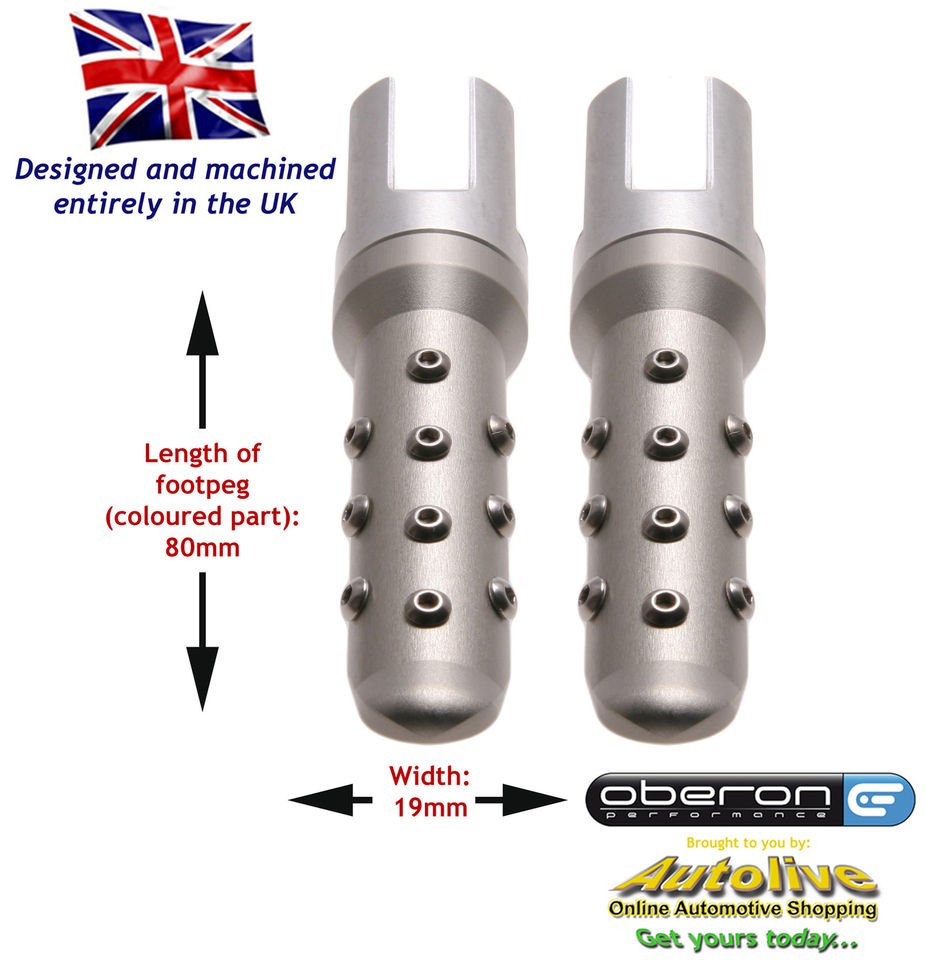 Oberon Triumph Daytona 955i/T595/Speed Triple foot pegs (Ti/Stud #10 