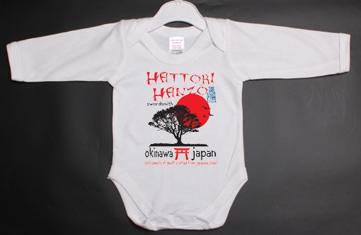 KILL BILL HATTORI HANZO SWORD TARANTINO LONG SLEEVE BABY GROW JBG97