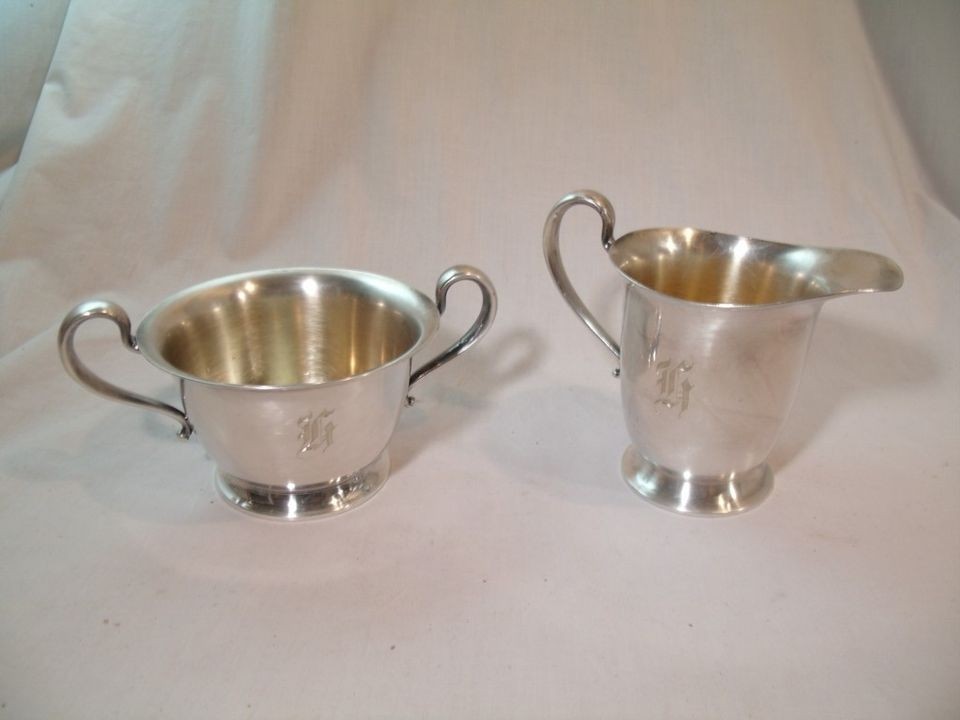 poole silver company creamer sugar bowl epns 7525 time left