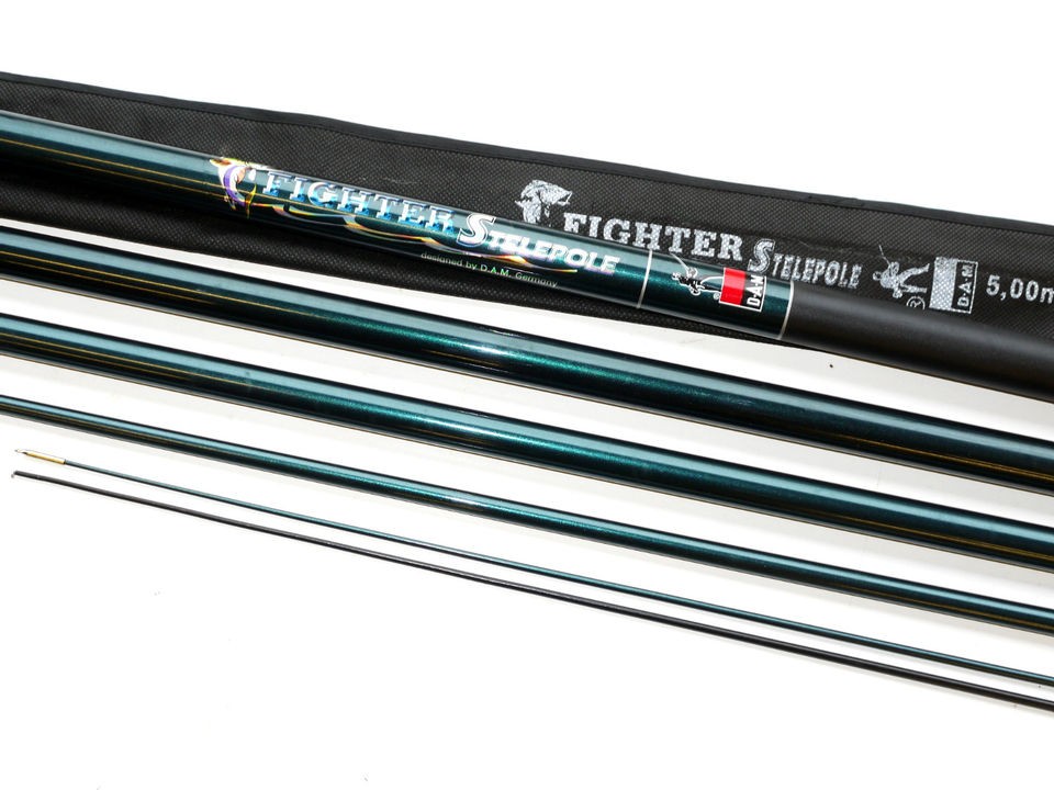 Fishing Rod D.A.M. GERMANY Fighter Stelepole. 5.00 meter Pole 5 piece 