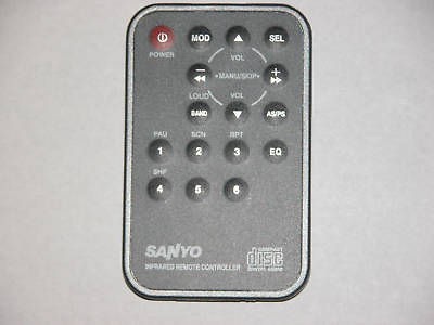 brand new sanyo dvd player remote control 
