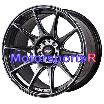 17 XXR 527 Chromium Black Staggered Rims Wheels Concave Stance 5x114.3 