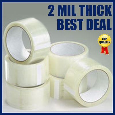   Quality Packaging 2 mil Box Carton Sealing Tape 2x55 Yards 2x165 OK