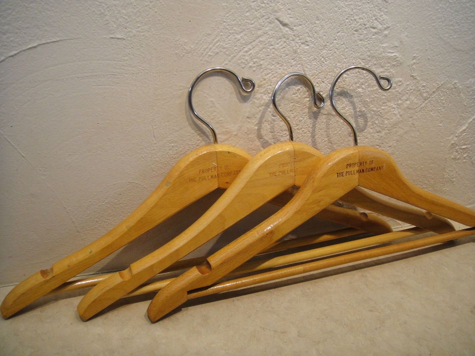   Wood Hangers Property of THE PULLMAN COMPANY 17 +Pants Bar Dowel