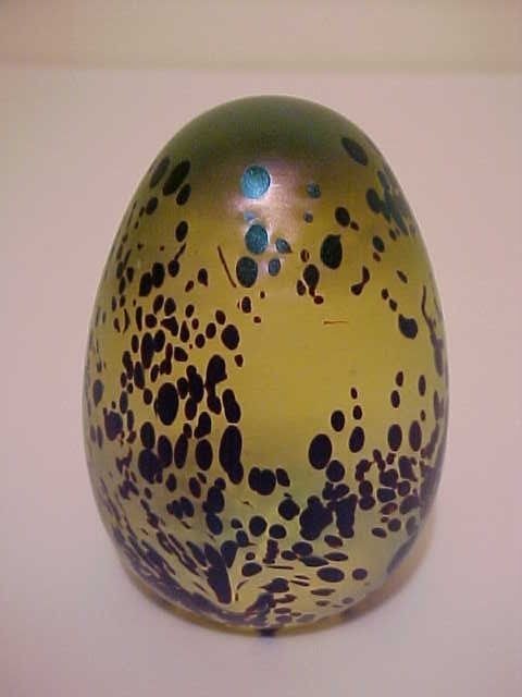 ORIENT & FLUME Studio Art Glass Paperweight Signed & Labeled G.G.X.A 