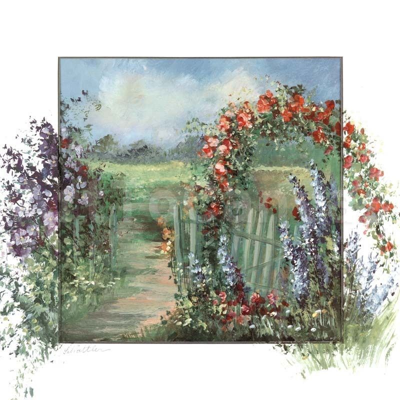 36x36 FISCHLAND II by K. SCHOTTLER FLOWER GARDER ALONG PATH with 