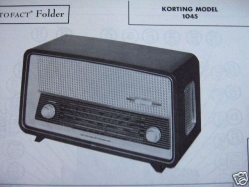 korting 1045 shortwave radio photofact  7 50