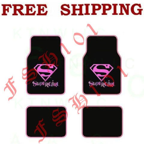 New Marvel Comics Pink Super Girl Super hero Car Floor Mats