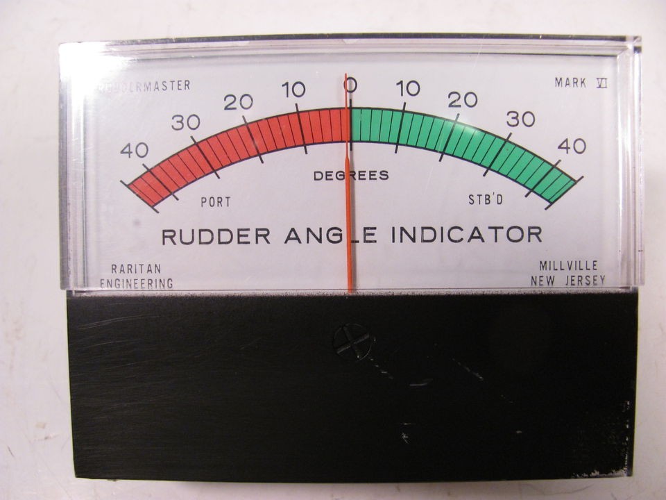 RARITAN MK6 RUDDERMASTER MK6M REPEATER METER RUDDER ANGLE INDICATOR