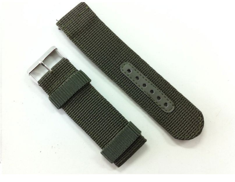   MILITARY OliveGreen Nylon Mens Wrist Army Watch Strap Band 20MM*1pc