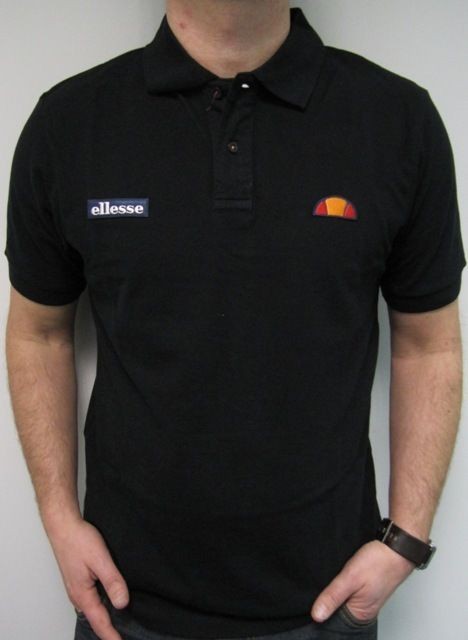 Ellesse Heritage 80s Perugia 59 Polo Shirt Black S,M,L,XL,2XL,3​XL 