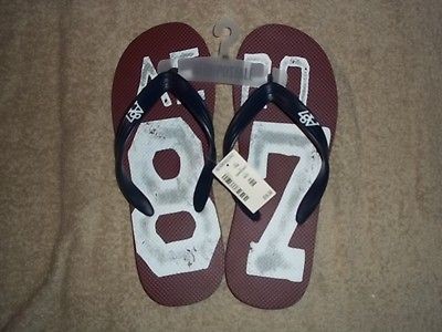 nwt mens medium aeropostale a87 red flip flops