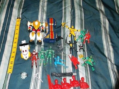 lot of 19 power rangers sumurai megazo id red zeo