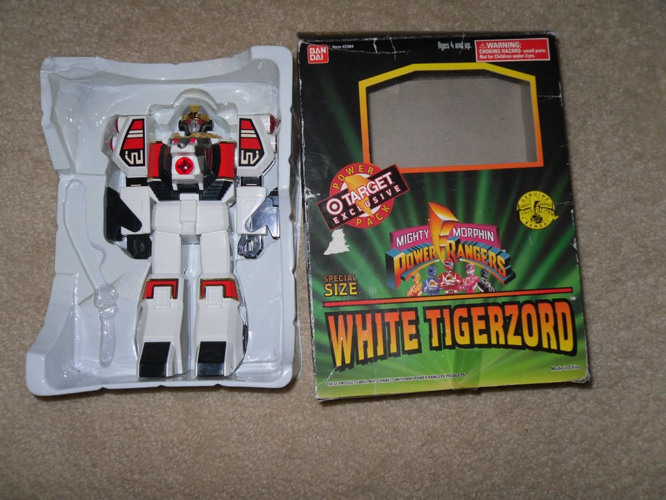 power rangers white tigerzord in original box 1994 time left