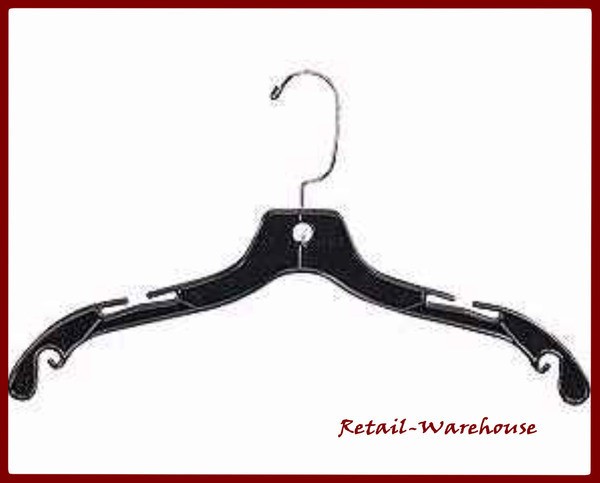 100 BLACK DRESS SHIRT CLOTHES PLASTIC HANGERS RETAIL DEPARTMENT SWIVEL 