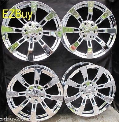 20 GMC CHEVROLET ESCALADE FACTORY STYLE NEW CHROME WHEELS RIMS SET OF 