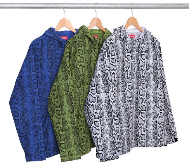   Snakeskin Pullover Hoodie White L box logo safari arabic S/S 12 camp