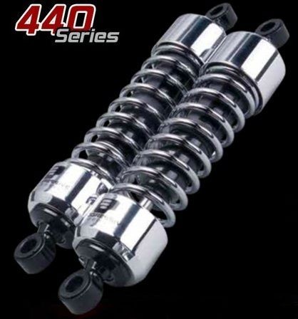 Progressive 440 Series Shocks 11.5 Chrome 2004 2007 Honda VTX1300C 