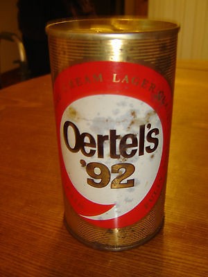 oertel s 92 keglined empty straight steel beer can time