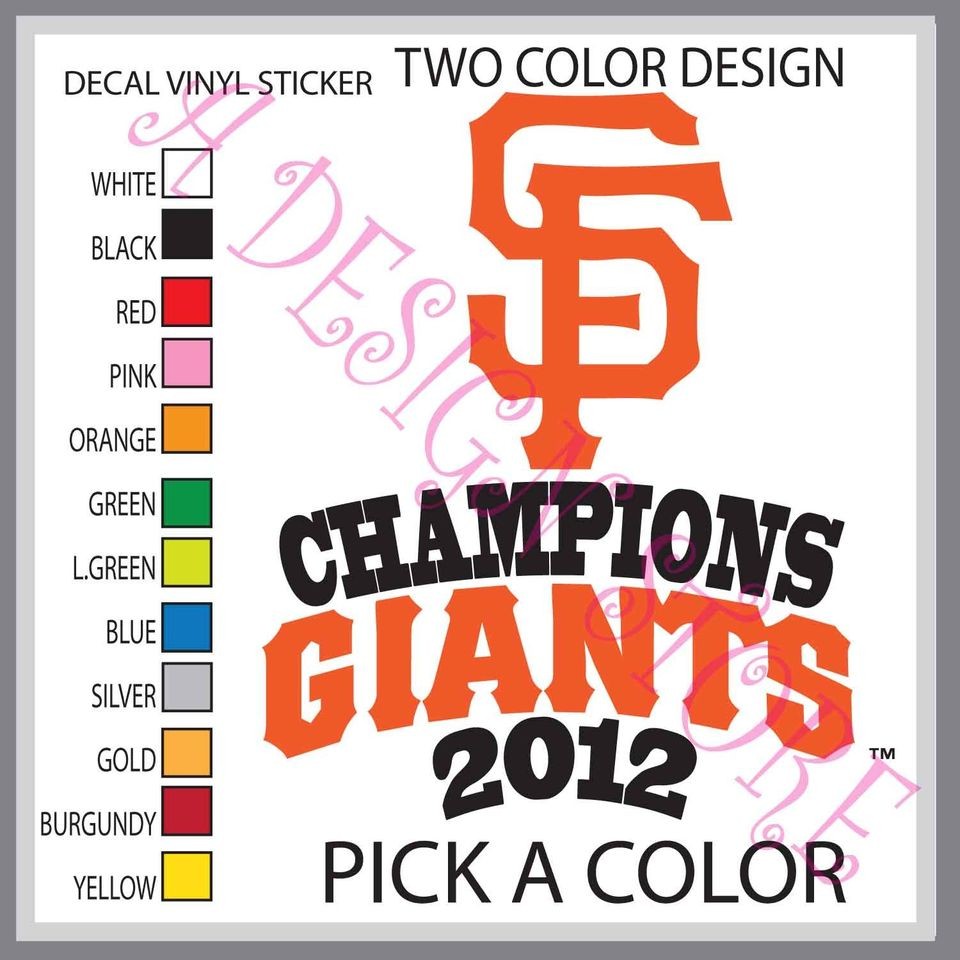 sf giants window decal in Decals, Stickers & Vinyl Art