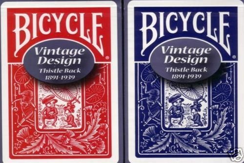 decks bicycle vintage thistle back playing cards time left