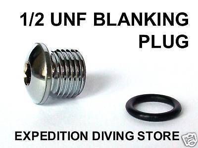 unf blank blanking plug apeks mares regulator time