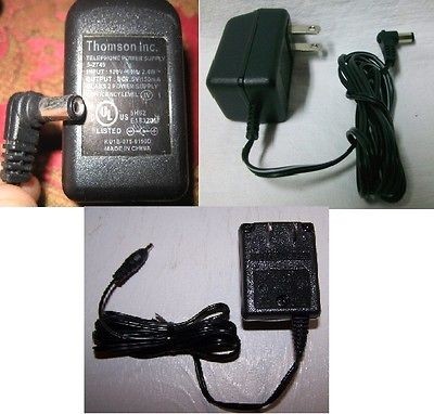 Lot of 3 power supply adaptors 7.5V, 9V, 3.7V   to power phones 