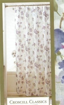 shower curtain croscill ava purple flowers  28