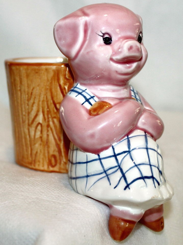 MSR Planter Pig Shelf Sitter Vase Dish Ceramic 1994 Dated