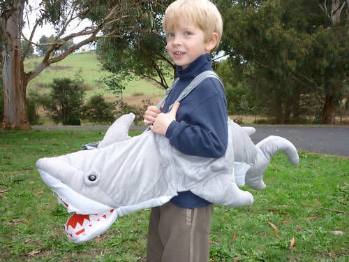 new kids safari wrap n ride plush shark costume from