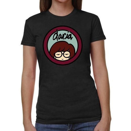 daria ladies logo junior s tri blend t shirt black