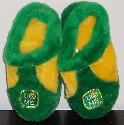 WWE UC John Cena Cenation Slip on Green Slippers Youth Size