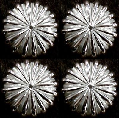   Horse Western Cowboy Silver Fluted Conchos saddle headstall Tack Rodeo