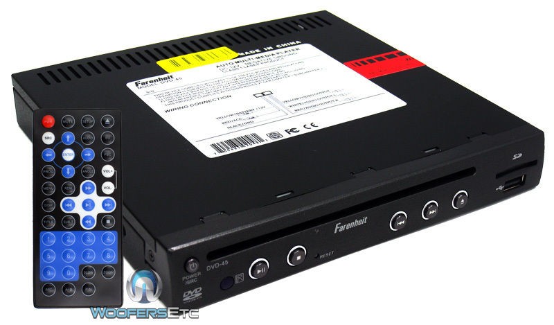 DVD 45 FARENHEIT 1/2 DIN SLIM THIN IN DASH CAR DVD CD  USB SD 