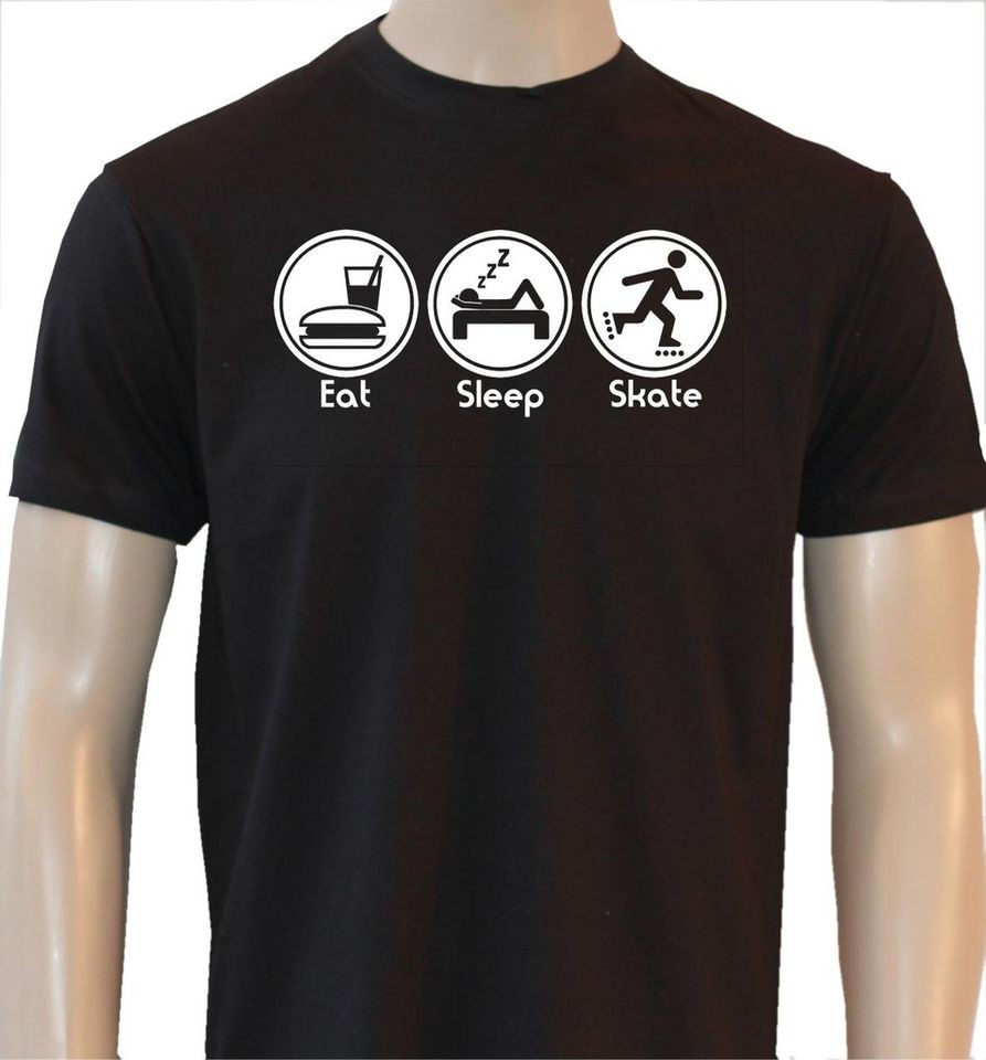 eat sleep skate mens roller skating gift t shirt es38