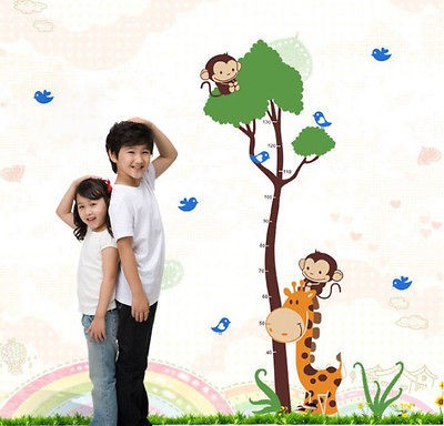 Newly listed Giraffe Monkey Tree Height Chart Wall Decal Decor 