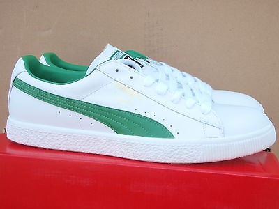 puma clyde leather men white  green nib size 11 5