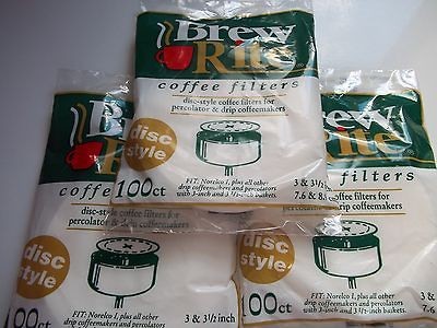 Total of 300 Brew Rite Disc Style Percolator & Drip Coffee Filters