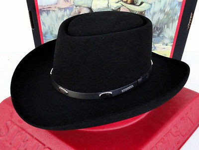 stetson cowboy hat 4x beaver fur felt black royal flush