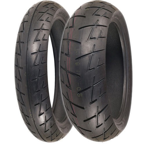 new shinko 009 raven front rear tires set 120 190