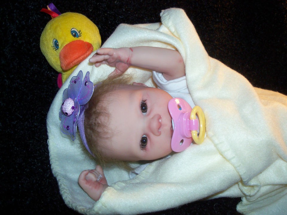 reborn baby girl tiny preemie doll, kandise you choose color eye 