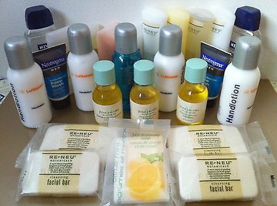 25 Travel Size June Jacobs Lufthansa Nivea Shampoo Lotion Soap Gel 