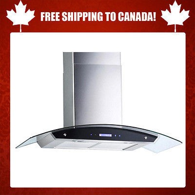   Steel Range Hood Wall Mount 3 Speeds Kitchen Ventilation System