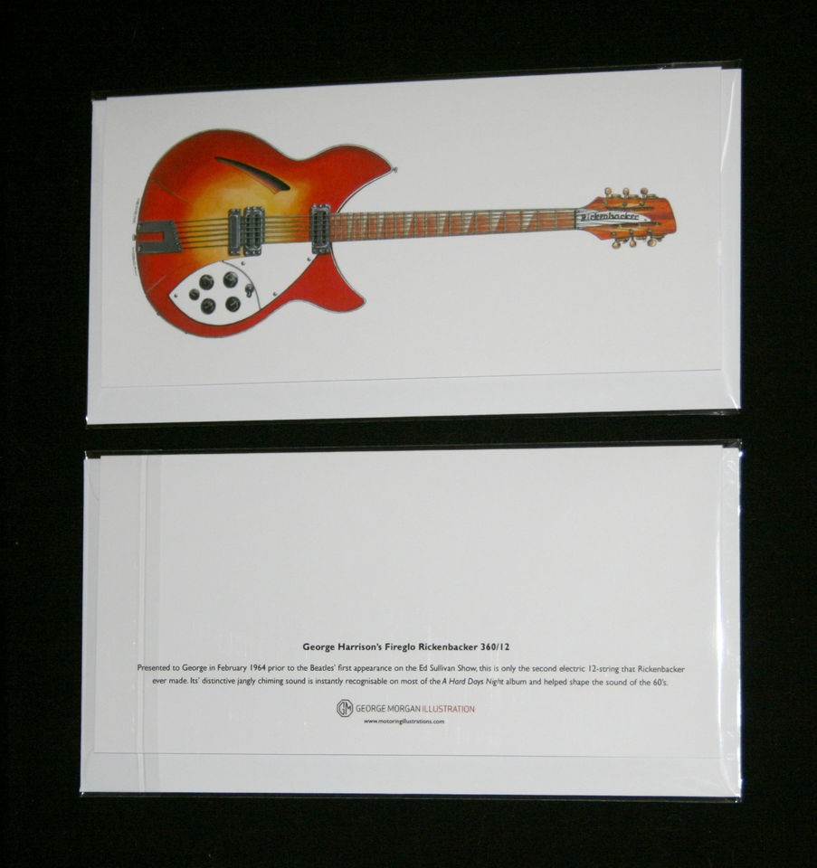 George Harrisons 1964 Rickenbacker 360/12 Greeting Card, DL size