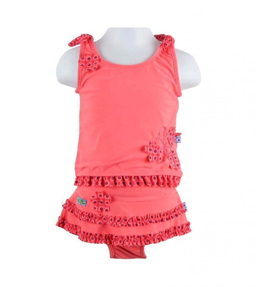 3M TO 2T NWT NAARTJIE BABY GIRL SALMON 3D FLOWERS RUFFLE BATHING 