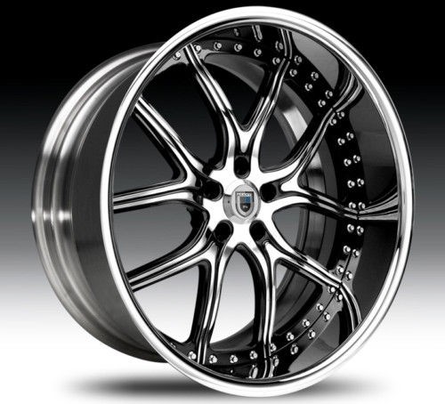 22 asanti af150 black chrome wheels rims 2 piece tone