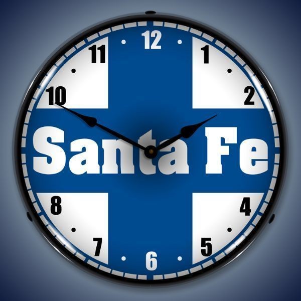 santa fe railroad lighted clock  119 99